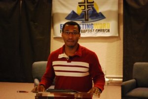 ATTORNEY FRANZ CHAVANNES was one of two guest speakers at the Martin Luther King Jr. Day event honoring the civil rights leader. The event was held at Everlasting Word Church in DeFuniak Springs. (Photo by Jeffrey Powell)