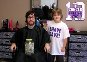 shavedave.jpg SHAVE AND A HAIRCUT - $10,000. The "Shave Dave" Palmer campaign aims to raise $10,000 for Cancer Freeze. Noah Leonard, 8, vowed to raise $10,000 for Cancer Freeze 2016 if Palmer agreed to volunteer to put the fate of his voluminous locks on the line. 