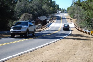 THE DRAPER LAKE BRIDGE on CR-30-A reopened on Friday afternoon, Feb. 12, after being closed for almost four months. "Murphree Bridge did a fantastic job and came in 13 days ahead of schedule," said Preble-Rich Vice President Cliff Knauer. "They completed the job in 112 days despite many rainy and inclement weather days. We are very excited to have this project completed." (photo by Jeffrey Powell)