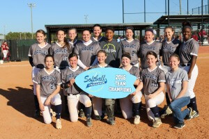 THE WALTON LADY BRAVES posted a 4-0 record to take top honors in the Florida-USA Softball Challenge that was held at Frank Brown Park in Panama City Beach this past weekend. (Photo by Teresa Bogart)