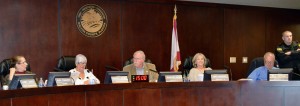 COUNTY COMMISSIONERS at the March 22 regular commission meeting. (Photo by Dotty Nist)