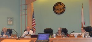 COUNTY COMMISSIONERS at the May 10 meeting. (Photo by Dotty Nist)