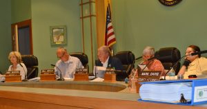 WALTON COUNTY COMMISSIONERS at the July 12 meeting. (Photo by Dotty Nist)