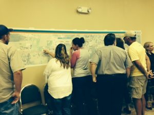 DOZENS OF PAXTON RESIDENTS showed up Sept. 22 for a public meeting and an explanation from FDOT about the expansion of U.S. 331 in their area. (Photo by Elizabeth Sinclair)