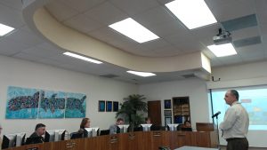 TECHNOLOGY INFORMATION OFFICER Henry Martin discusses the need for updated job descriptions and positions for the technology department in the district as it becomes more of a part of students lives and education in school.