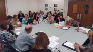 THE WCEA AND THE WCSB START their seventh round of negotiations to discuss instructional personnel requests and salaries. (Photo by Alicia Leonard)