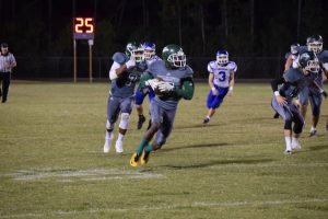 JIREH CRITTENDEN ran for 222 yards and scored five touchdowns as the South Walton Seahawks turned out a dominant performance on Friday night in their win over Jay. (Photo by Jeffrey Powell)