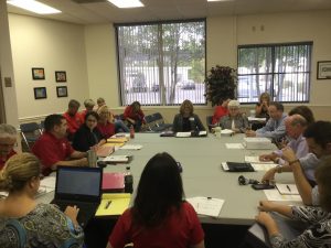 WALTON COUNTY EDUCATION ASSOCIATION (WCEA) and Walton County School District (WCSD) reprepresentives met for round eight of bargining for instructional personnel the afternoon Oct. 27, 2016. Both sides failed to come to an agreement on salaries, and spent a much of the two and a half hour meeting in caucus. A new representative for the district side, Leonard Dietzen from the law firm Rumberger, Clark, and Caldwell in Tallahassee, Fla. will be taking over starting in November. The next date for talks is Nov. 16 at 5 p.m. at the DeFuniak Springs district office. 